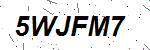 CAPTCHA verification image containing distorted text characters