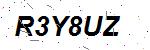 CAPTCHA verification image containing distorted text characters