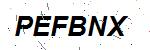 CAPTCHA verification image containing distorted text characters