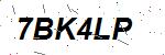 CAPTCHA verification image containing distorted text characters