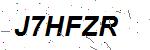 CAPTCHA verification image containing distorted text characters