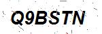 CAPTCHA verification image containing distorted text characters