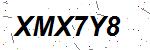 CAPTCHA verification image containing distorted text characters
