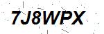 CAPTCHA verification image containing distorted text characters