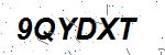 CAPTCHA verification image containing distorted text characters