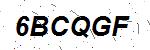 CAPTCHA verification image containing distorted text characters
