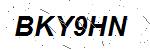 CAPTCHA verification image containing distorted text characters