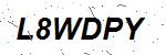 CAPTCHA verification image containing distorted text characters