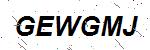 CAPTCHA verification image containing distorted text characters