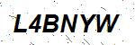 CAPTCHA verification image containing distorted text characters