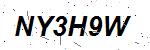 CAPTCHA verification image containing distorted text characters