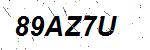 CAPTCHA verification image containing distorted text characters