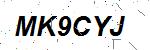 CAPTCHA verification image containing distorted text characters