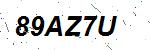 CAPTCHA verification image containing distorted text characters