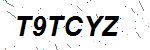 CAPTCHA verification image containing distorted text characters