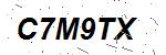 CAPTCHA verification image containing distorted text characters