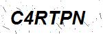 CAPTCHA verification image containing distorted text characters