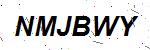CAPTCHA verification image containing distorted text characters