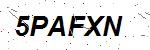 CAPTCHA verification image containing distorted text characters