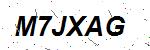 CAPTCHA verification image containing distorted text characters