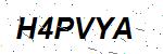 CAPTCHA verification image containing distorted text characters