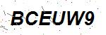 CAPTCHA verification image containing distorted text characters