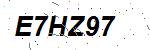 CAPTCHA verification image containing distorted text characters