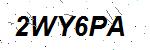CAPTCHA verification image containing distorted text characters
