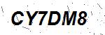 CAPTCHA verification image containing distorted text characters