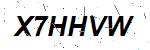 CAPTCHA verification image containing distorted text characters