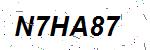 CAPTCHA verification image containing distorted text characters