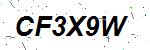 CAPTCHA verification image containing distorted text characters