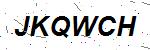 CAPTCHA verification image containing distorted text characters