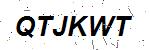CAPTCHA verification image containing distorted text characters