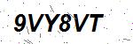 CAPTCHA verification image containing distorted text characters
