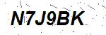 CAPTCHA verification image containing distorted text characters