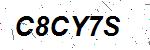 CAPTCHA verification image containing distorted text characters