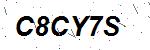 CAPTCHA verification image containing distorted text characters