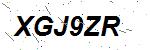 CAPTCHA verification image containing distorted text characters