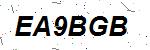 CAPTCHA verification image containing distorted text characters
